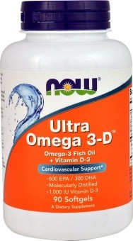 NOW Ultra Omega 3-D softgel 